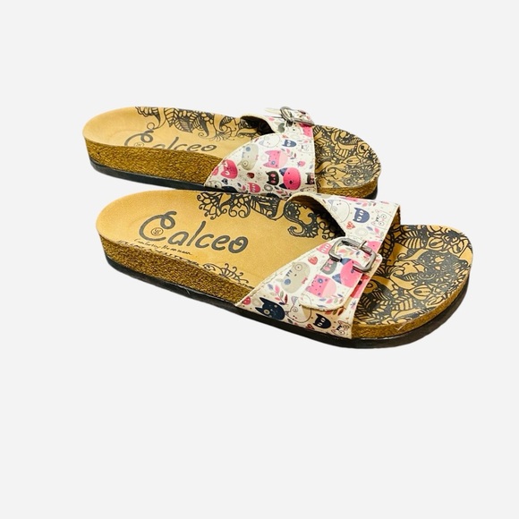 Calceo Women’s Kitten Pattern Sandal EU-39 - Picture 1 of 6